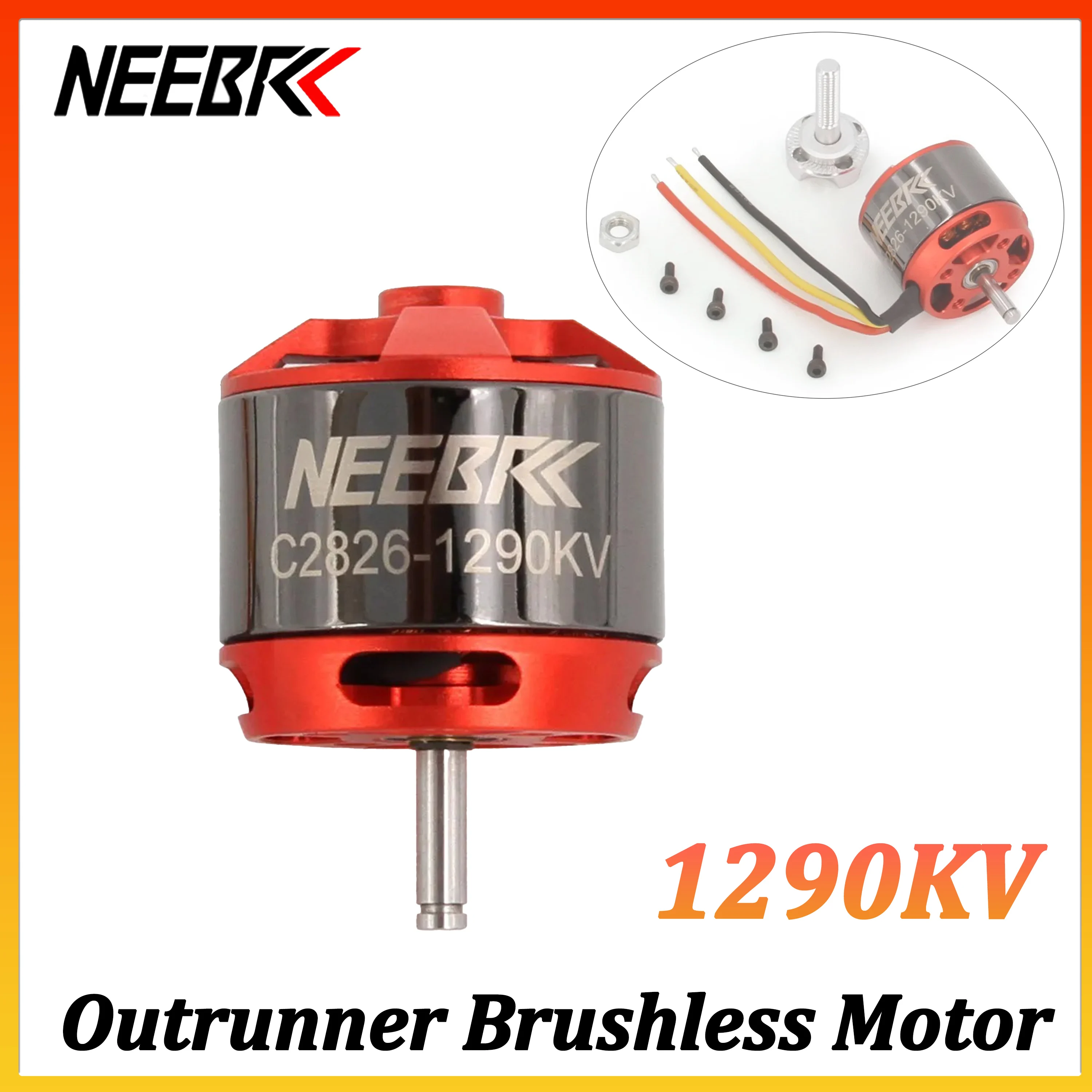 

Бесколлекторный мотор NEEBRC 2826 Outrunner 1290KV 2-4S для радиоуправляемых самолетов, вертолетов, FPV-дронов, гоночных квадрокоптеров, игрушечных самолетов и аксессуаров