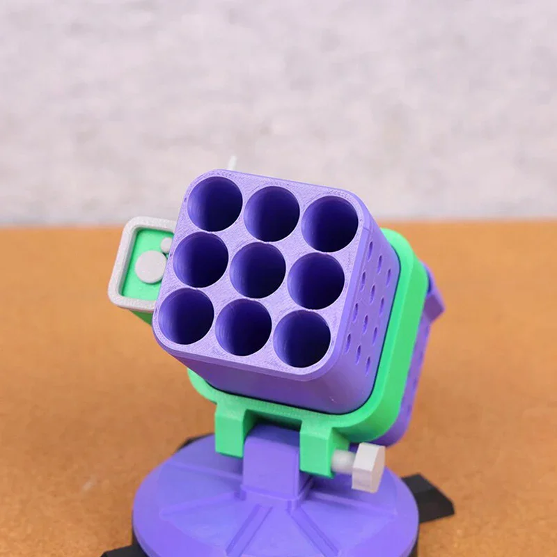 3D Printed Rocket Cannon Turret Pen Holder Creative Desktop Organizer Desktop Decoration