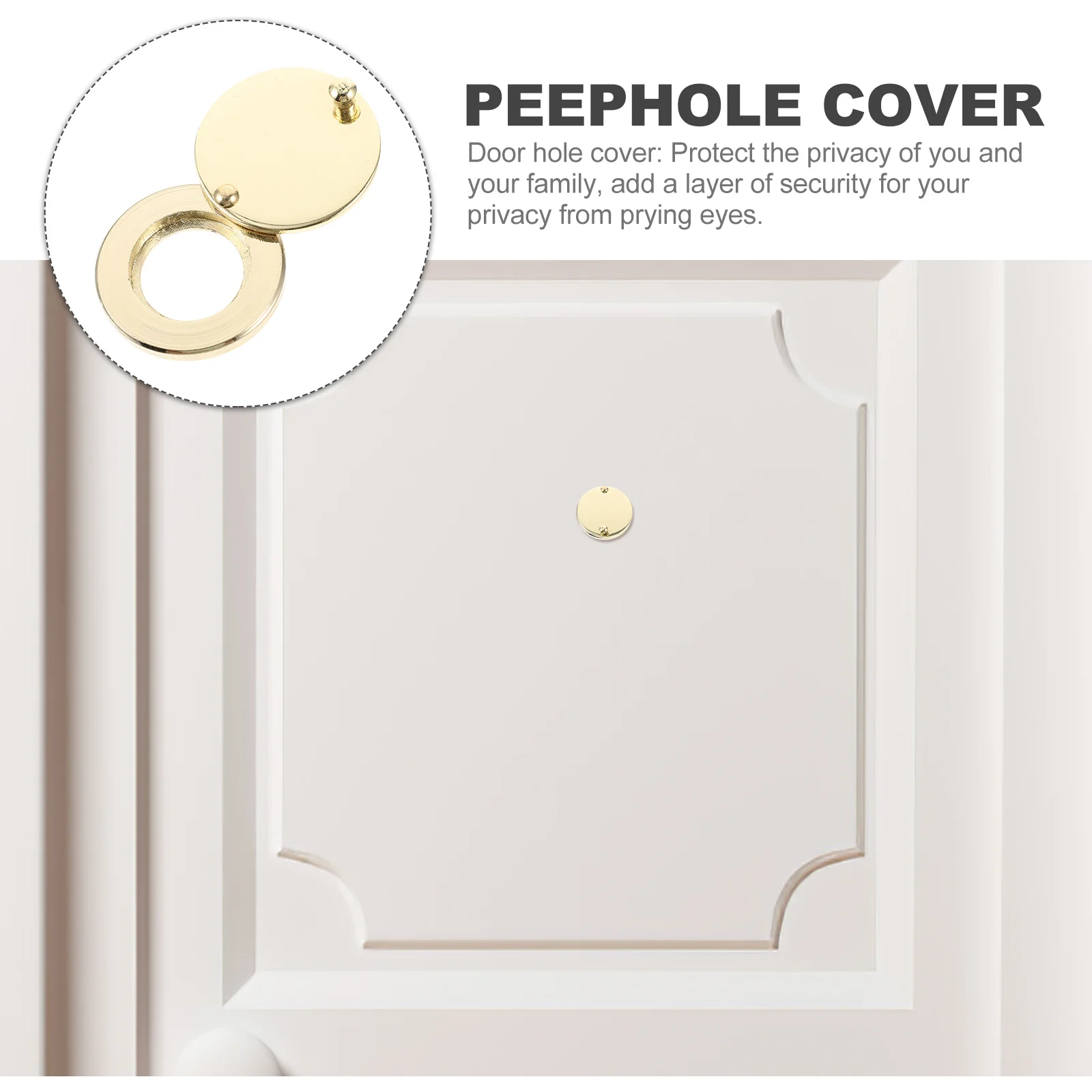 Door Peephole Protector Metal Cover Rotary Privacy Shield Front Door Viewer Security Apartment Essentials Peephole Cover