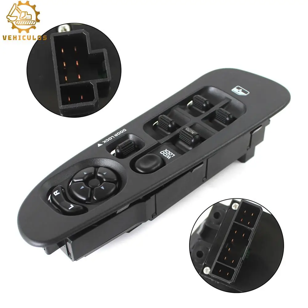 New Door Window Switch Panel Control W/ Bezel Master Window Switch 56049805AB 5HZ72XDVAC For 2002-2010 Dodge Ram 1500 2500 3500