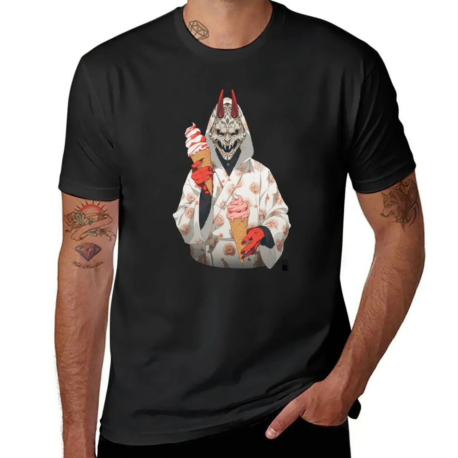 New Hannya Ice Cream Delight 2 T-Shirt anime quick drying outfits for men