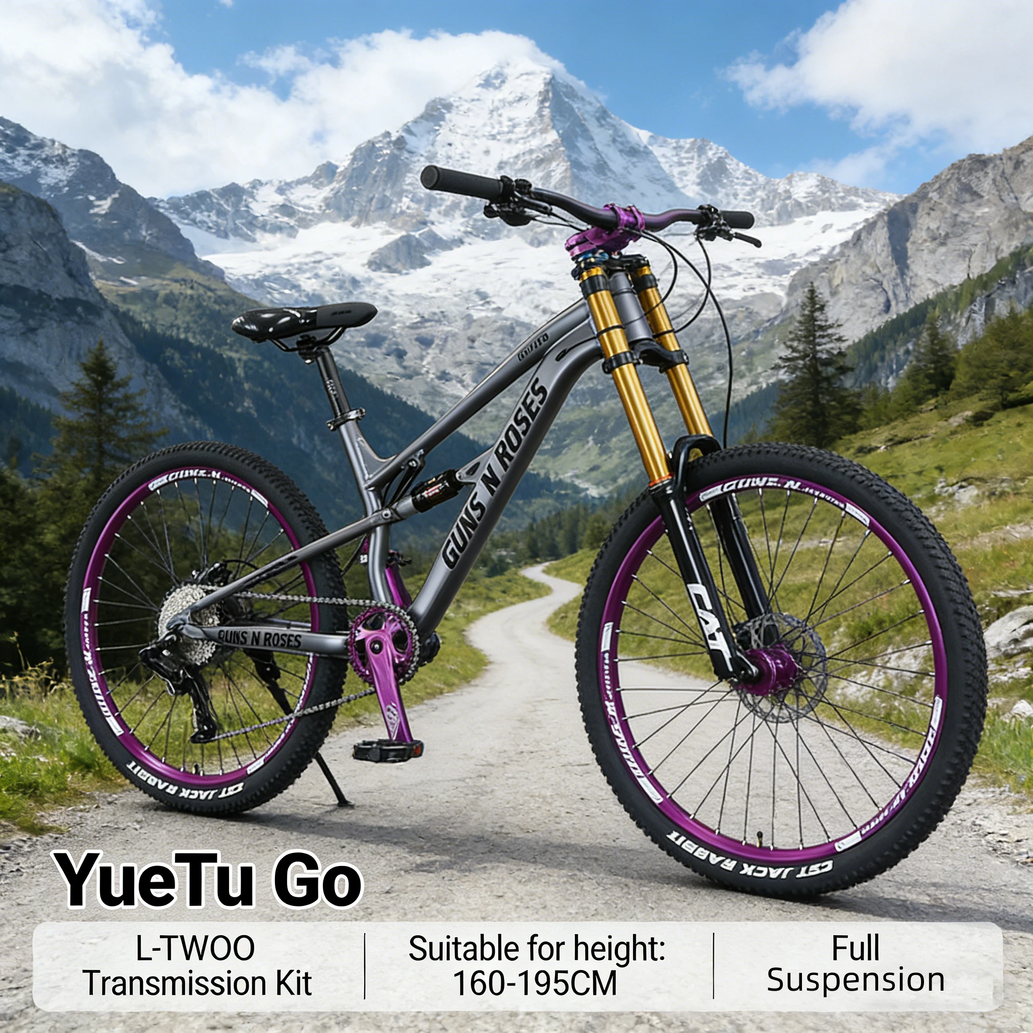 

26/27-inch Aluminum Alloy Off-road Mountain Bike 10 Speed Air Pressure Front Fork Hydraulic Disc Brake MTB Bicycle Speed Change