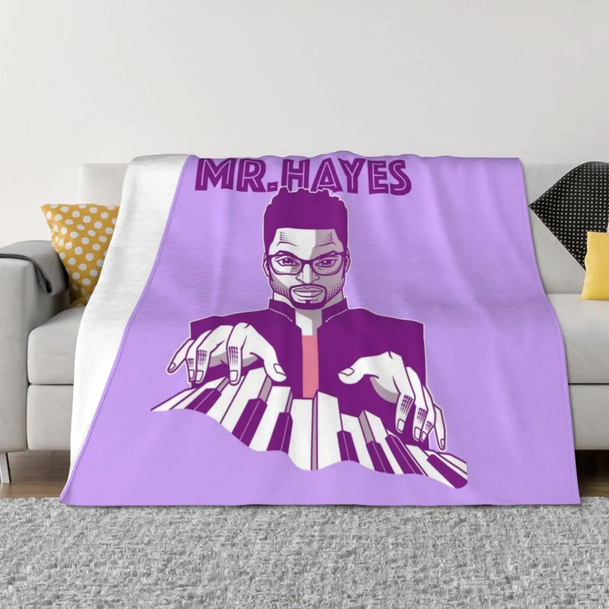 

MR. HAYES White Bold Throw Blanket Luxury Blankets Sofas Of Decoration Stuffeds For Decorative Sofa Blankets