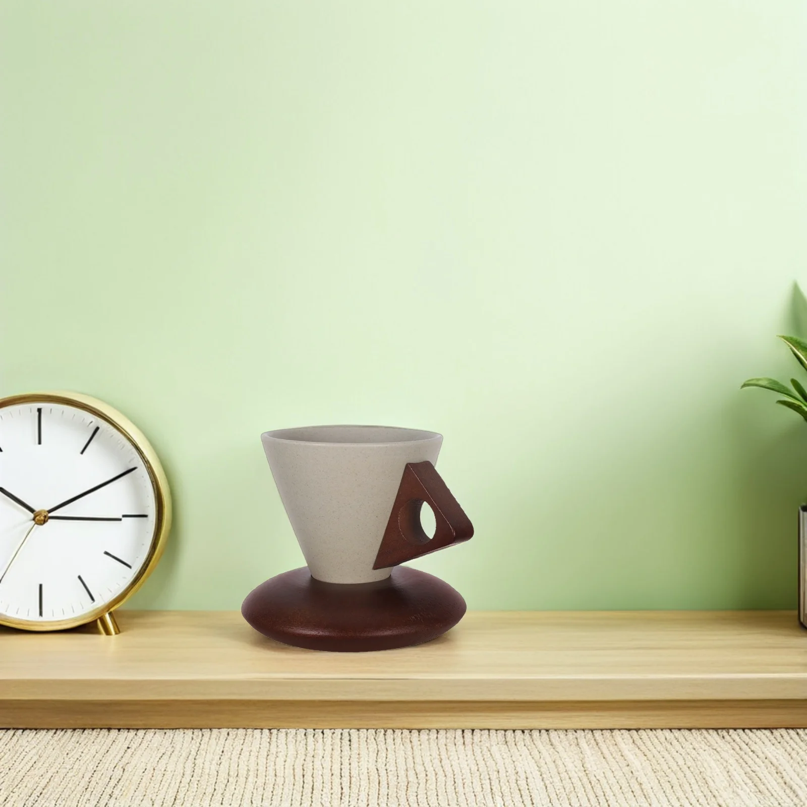 

1Set Rustic Ceramic Coffee Mug 250ml Funnel Shape Latte Art Cup Handmade Pottery Coffee Cup Mug Ceramic Latte Cups