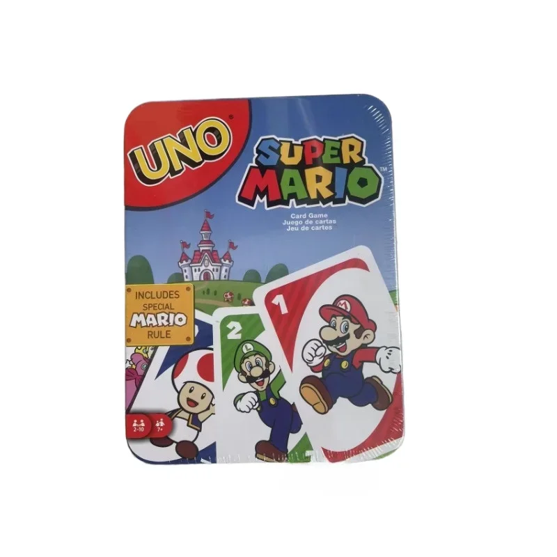 

UNO Solitaire Co-branded Mario Tin Box Multiplayer Casual Party Game Family Parent-Child Interaction Playing Cards Wholesale