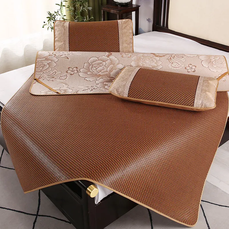 Super cool summer rattan mat summer folding ice silk mattress home student dormitories bamboo mat air-conditioned breathable mat