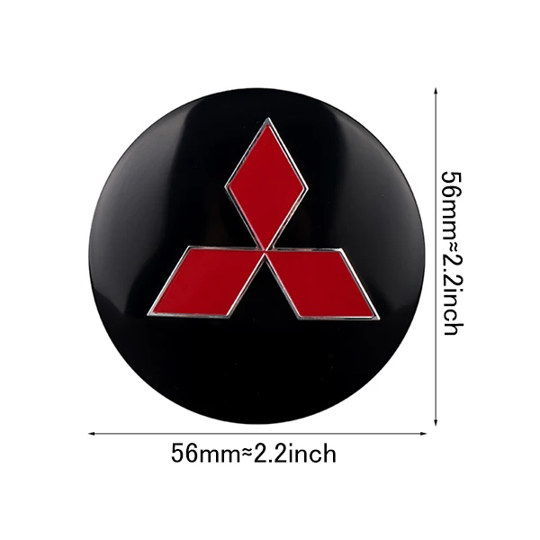 56mm/60mm Car Wheel Center Hub Wheel Center Cap Auto Rim Center Cap Accessories for Mitsubishi Ralliart Lancer EX Outlander ASX