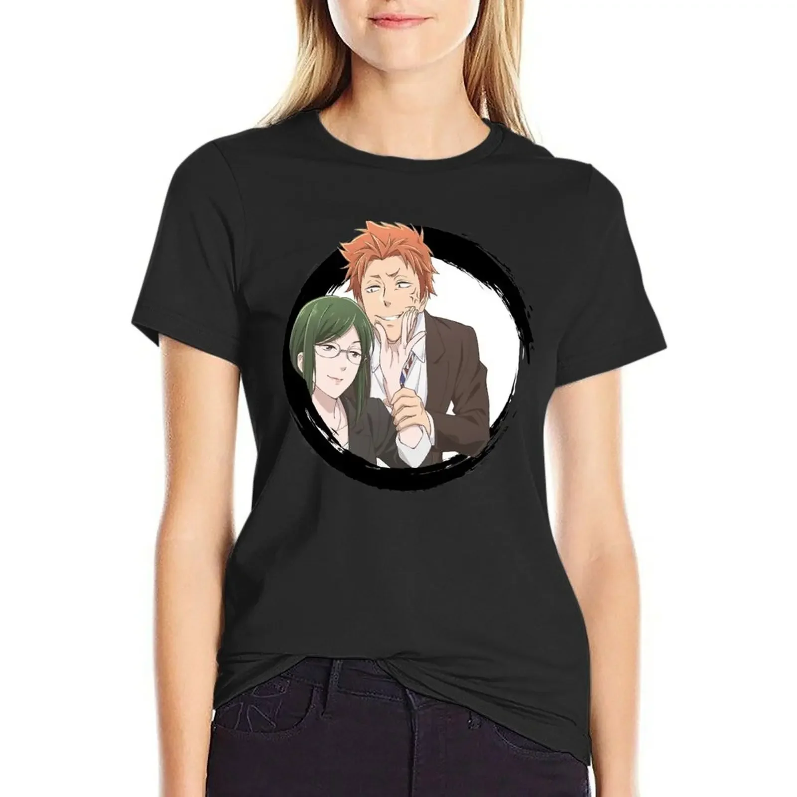 

Hanako and taro, Wotakoi T-Shirt Blouse customizeds vintage clothes t shirts for Women graphic