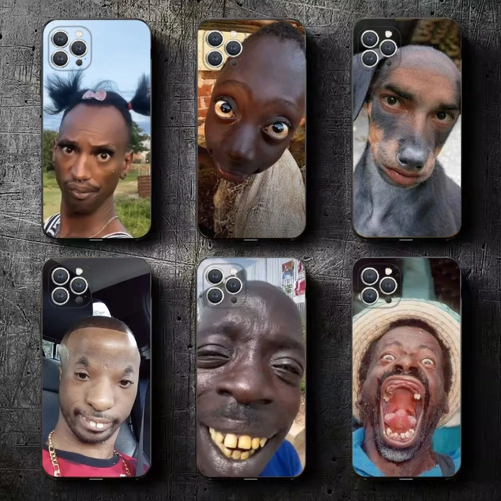 Ugly Man Funny Phone Case For iPhone 16,15,14,13,12,11,Plus,Pro Max,XS,X,XR,SE,Mini,8,7 Soft Silicone Black Cover