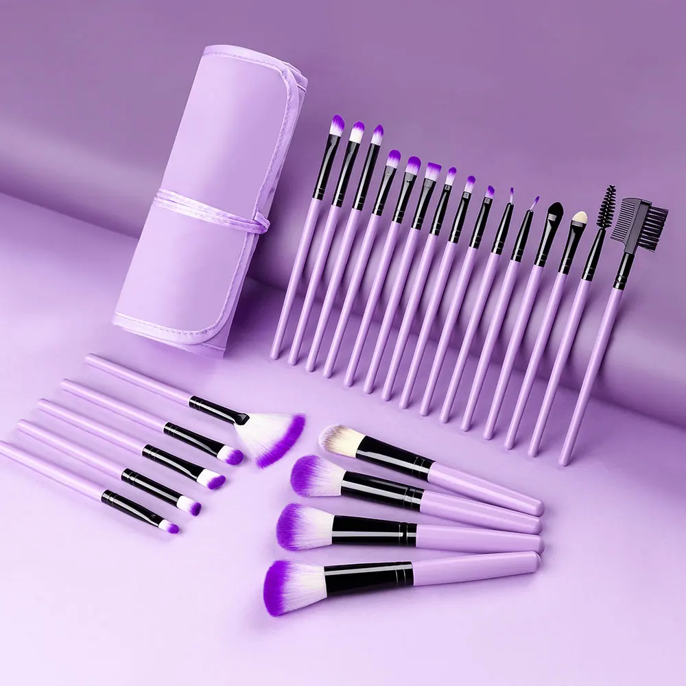 24PCS Set di pennelli per trucco Fondotinta Correttore in polvere Ombretto Pennello per fard Kabuki Miscelazione Strumento di bellezza cosmetica per il viso