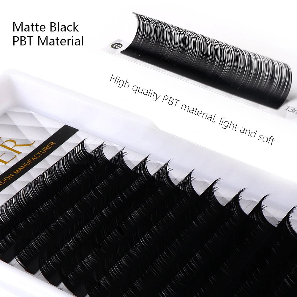 Befer 12 Rows Individual Eyelash Extension C/CC/D Curl Matte Black Classical Lashes Natural Soft Makeup Lash Wholesale Supplies