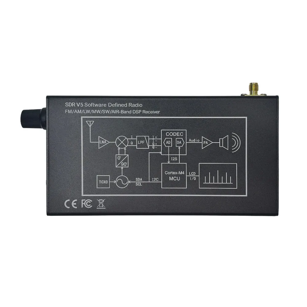 V6 Full Band Radio Receiver Digital Demodulation Shortwave Receiver Support FM MW SSB CW For HAM Radio
