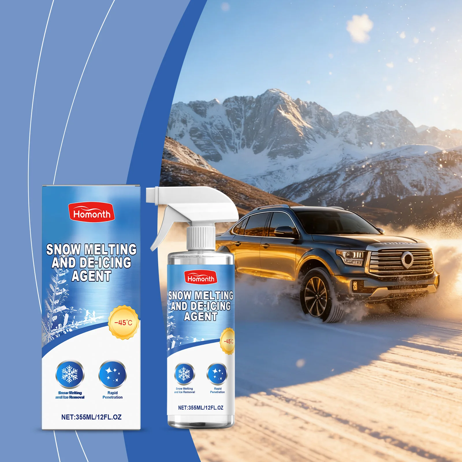 

Спрей Quick-Thaw для обезвоживания автомобилей, восстанавливает образование льда на лобовом стекле и окнах, всесезонное решение против трещин