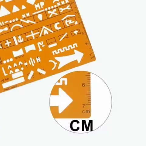 /1:50000 /Scale /Plastic Drawing Template Ruler Translucent Geometry Symbol Stencil For For Professional Mapping Sketching And L