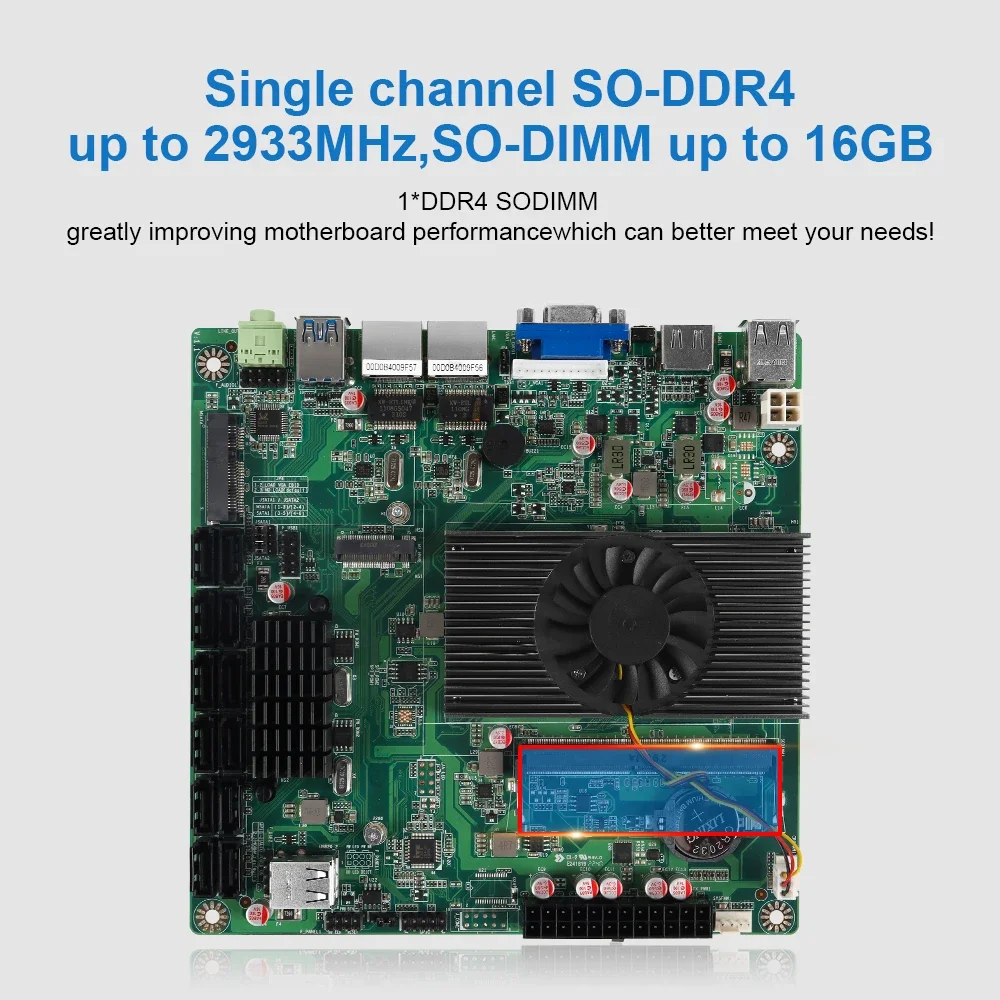 N5095 Nas 마더보드 12*7PIN SATA 1*DDR4 ~ 16GB 1000M LAN 1*M2_SSD NVME PCIE3.0 VGA HD 4K@60HZ