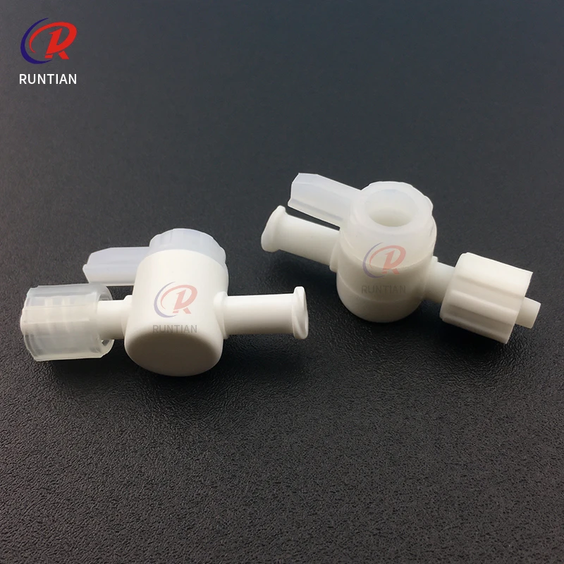 4pcs plastic 2 way ink valve for solvent and uv inkjet printer Manua 3 way vale corrosion resistant