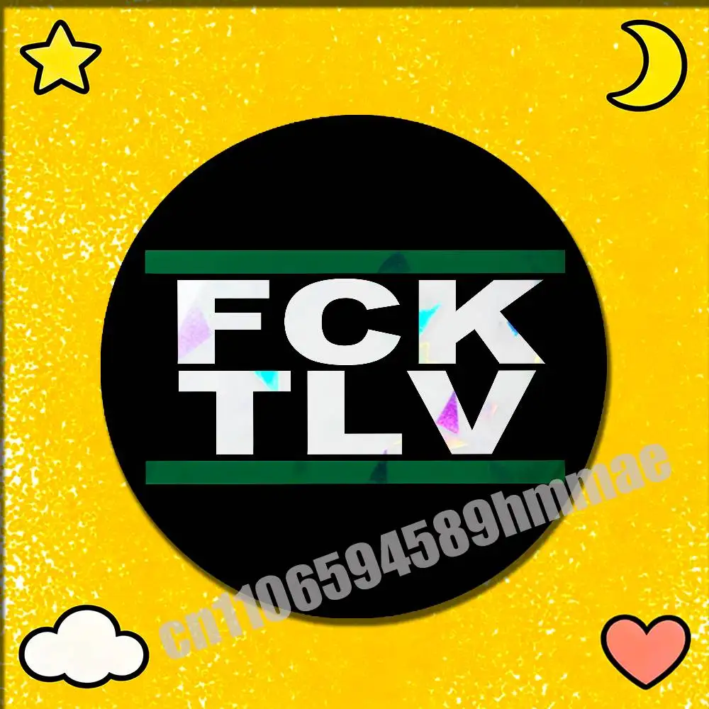 

For FCK TLV Emblem Round Pins Insignia Badge Cover Ornament 75mm Cosplay Brooch Button