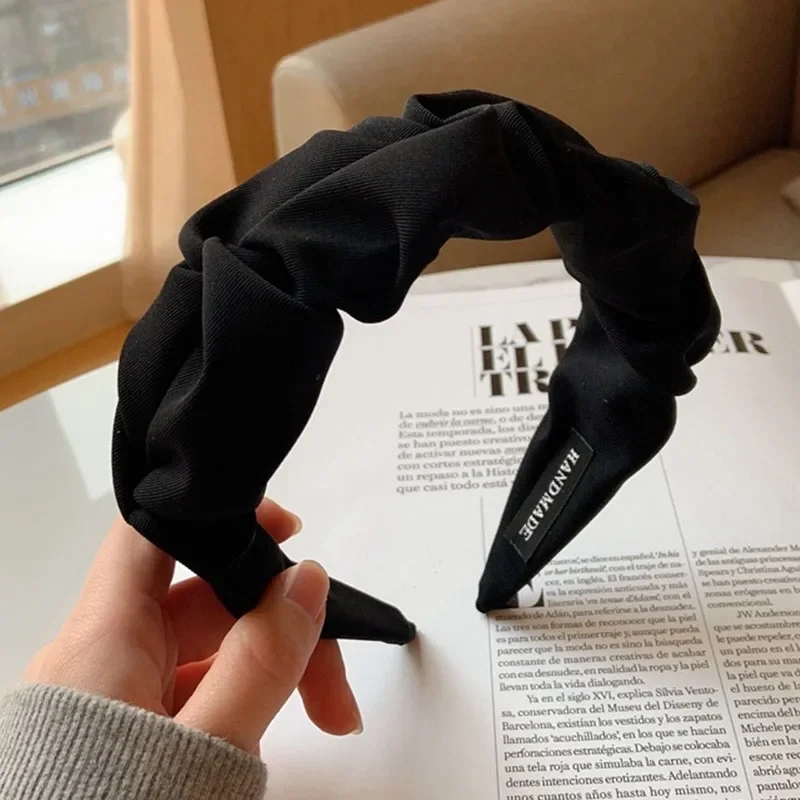 Satin Wide Hairband Hair Hoop Bow Hair Band Headbands Women Head Band Headdress Ladies Hair Accessories Girl Headwear Tiara