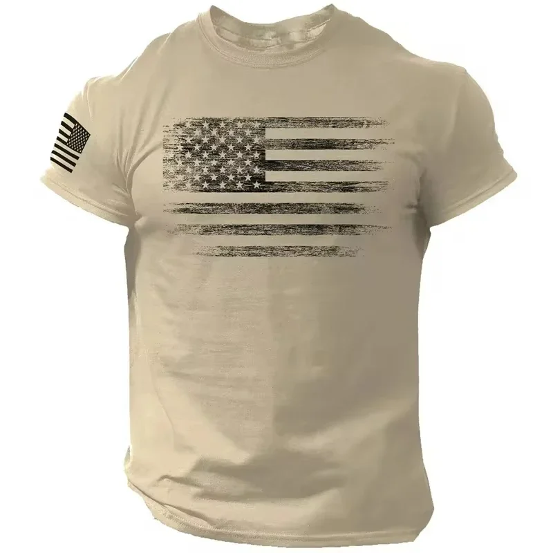 

3D-printed American Flag on Men's T-shirts
