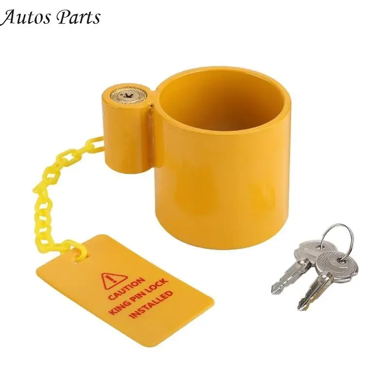 57BA King Pins Locking Cuff Gooseneck Coupler Lock 75mm Diameter Anti Theft King Pins Locks for 5th Wheel Semi Trailer