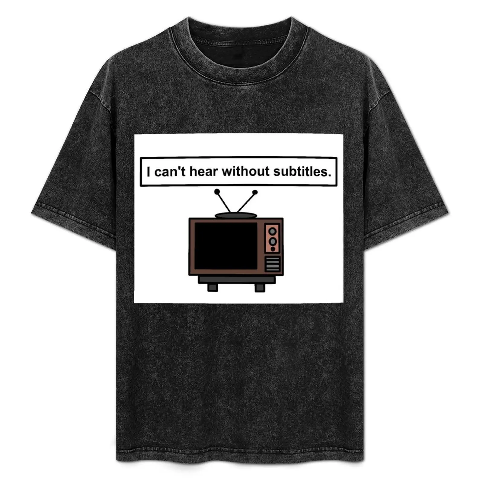 TV Subtitles Design T-Shirt t shirt men 100% cotton luxury brand man t shirt cotton high quality T-Shirt