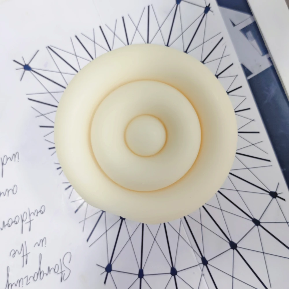 

Boho Round Doughnut Candle Mold Aesthetic Circle Ball Bubble Handmade Candles Silicone Mould For Home Decor Minimal Minimalist