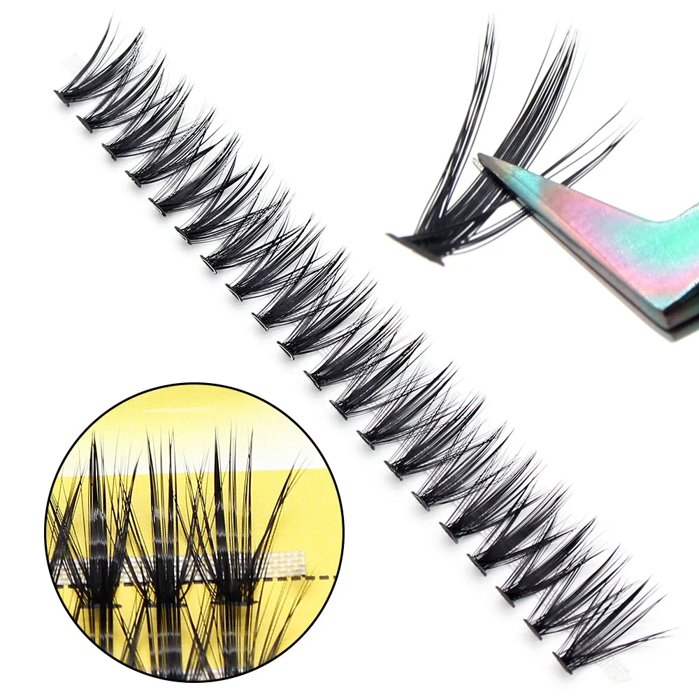 Wholesale 10D/20D/30D Lashes Cluster Eyelash Extension Faux Bunche Individual Makeup Cilias Natural Long Black 3D Volume Effect