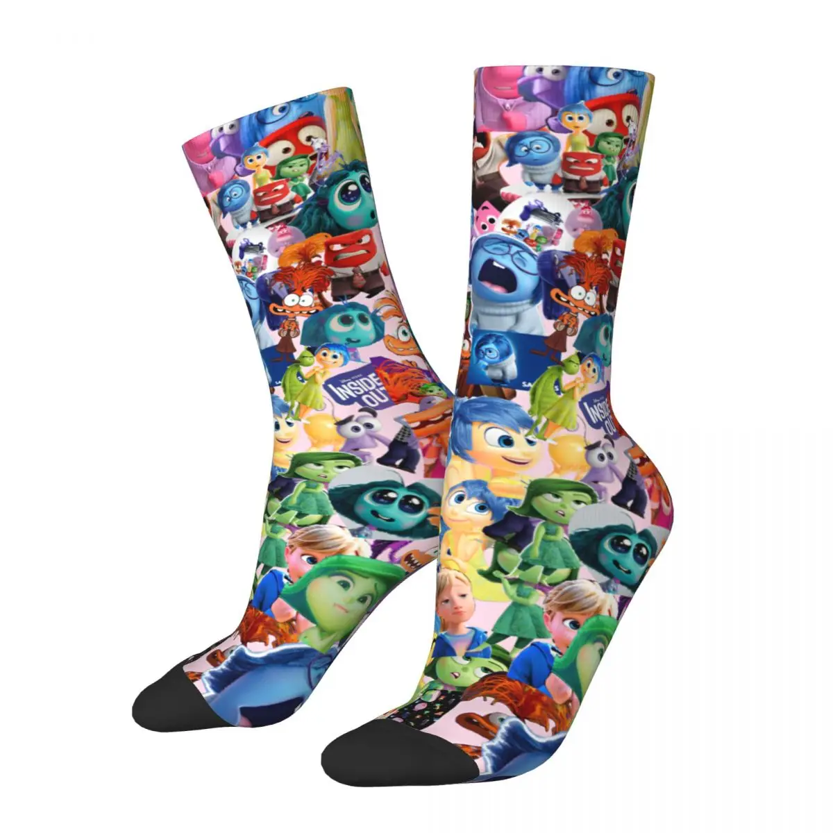 Casual Men's Women's Inside Out 2 Movie 2024 Emotion Cartoon Design Socks Product Warm Socks Cotton Best Gift Idea