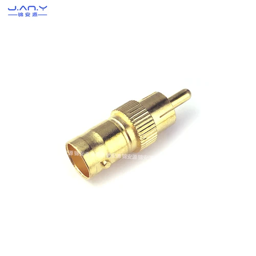 Imagen 2 del producto Conector coaxial de cobre puro chapado en oro BNC hembra a RCA macho, adaptador SDI de audio y video Q9 hembra a AV macho, 1 unidad