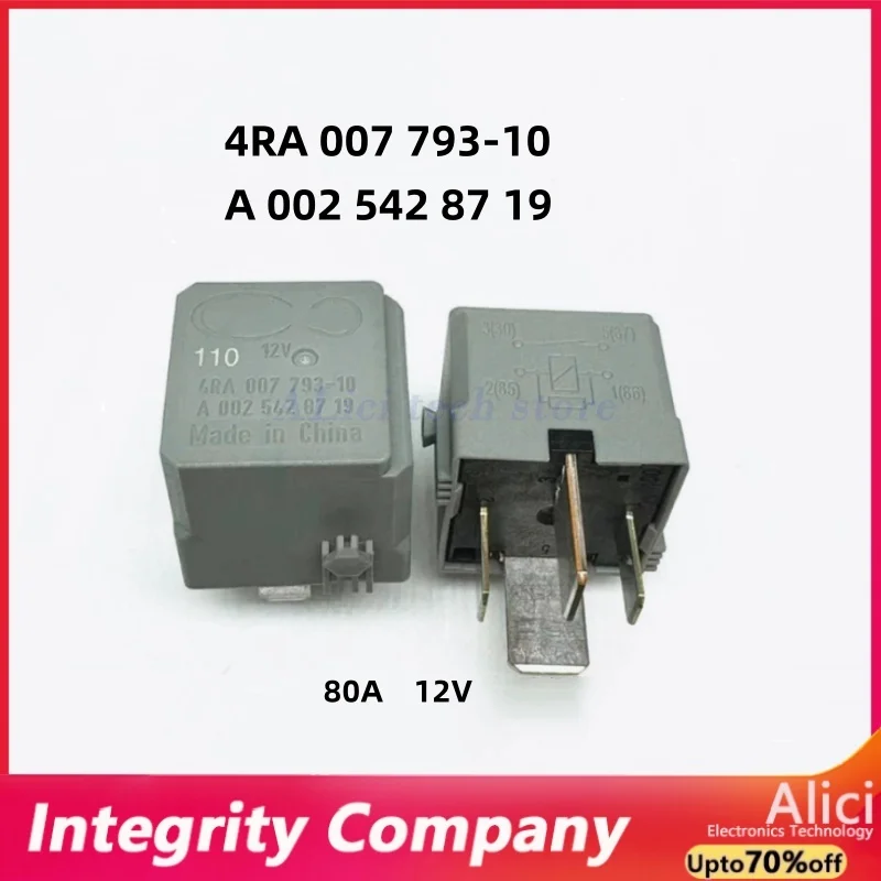 4RA 007 793-10 12V 70A 4-pin universal air conditioning headlight suitable for Mercedes-Benz car relay brand new