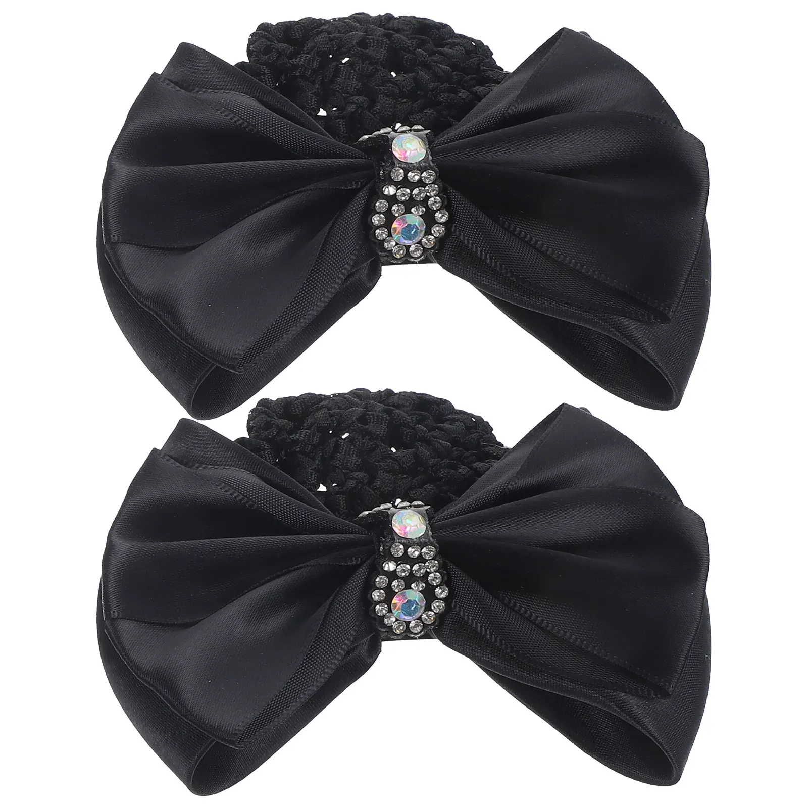 

2Pcs Cover Bow Decorations for Women Hair Nets For Women Nurses Stewardess Lightweight Hair Bun Cover French Hairnets