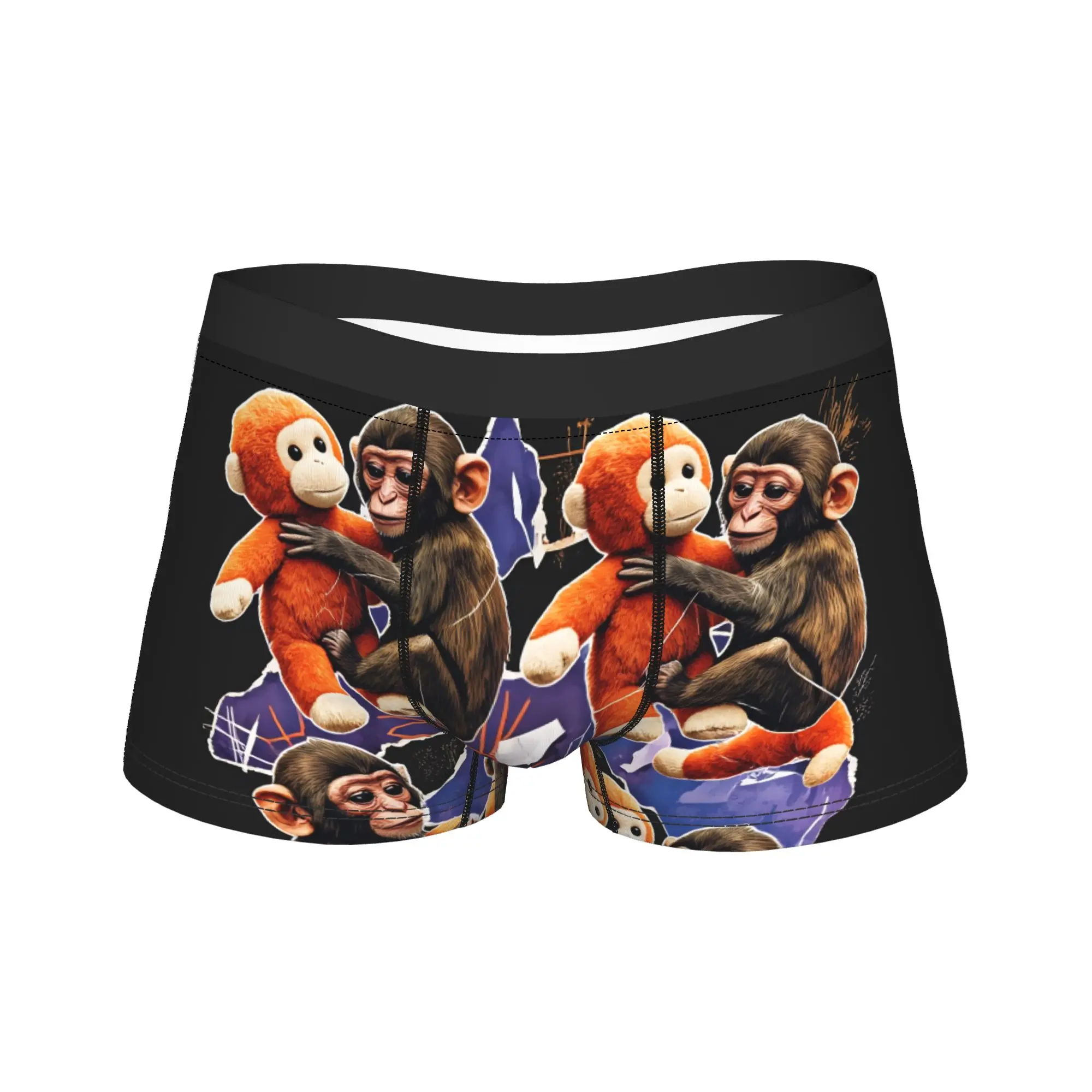 

Мужские трусы-боксеры 2026 Team Monkey Baby Punch с 3D-мешочком, дышащие, на заказ, большие размеры