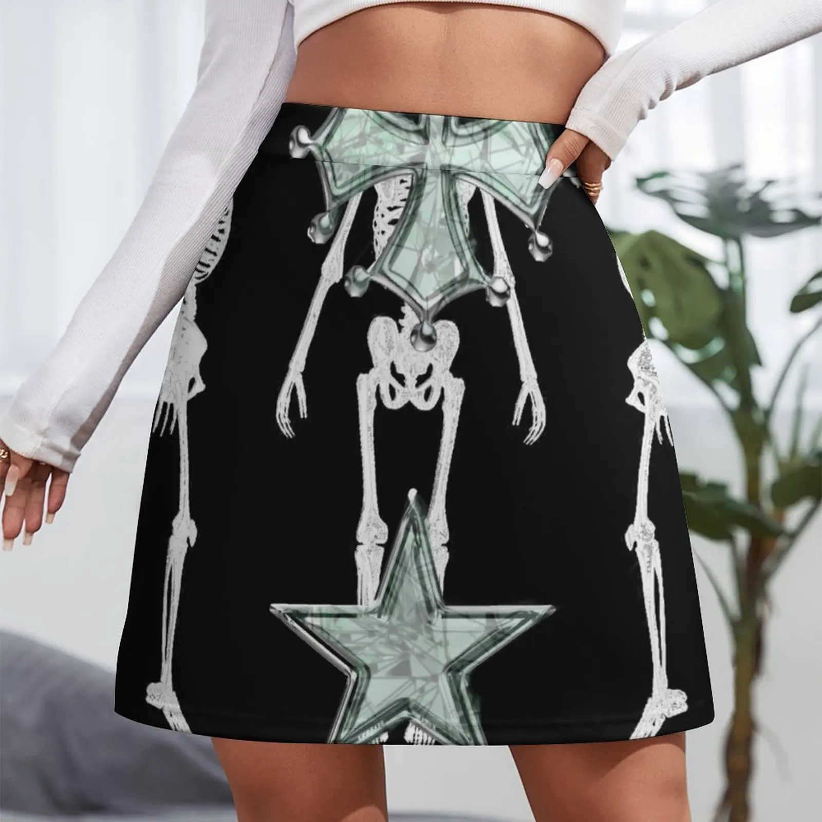 CHROME STAR CORPSE Mini Skirt korean ladies summer mini skirts skirts for womans korean style women clothing Mini Skirt