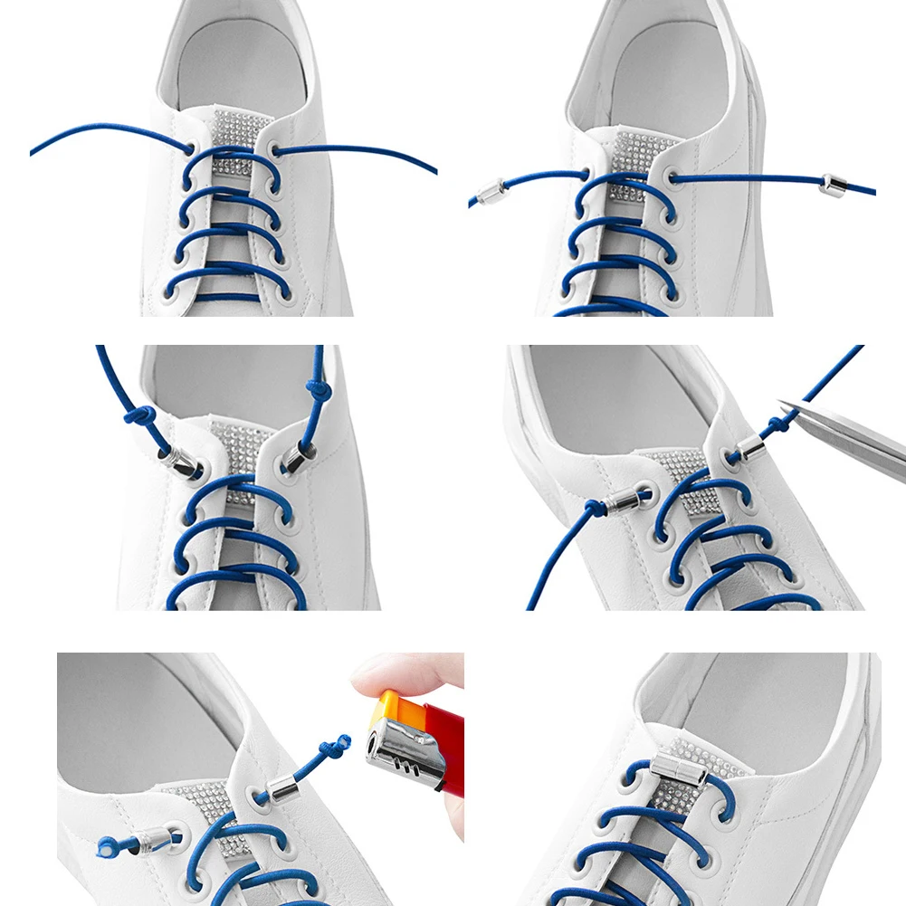 2 Stück Schnürsenkel Halbkreis Schnallen keine Krawatte Schnalle Stecker für Schuhe Turnschuhe Schnürsenkel schnelle Krawatte Schnürsenkel Metall Krawatten Schloss