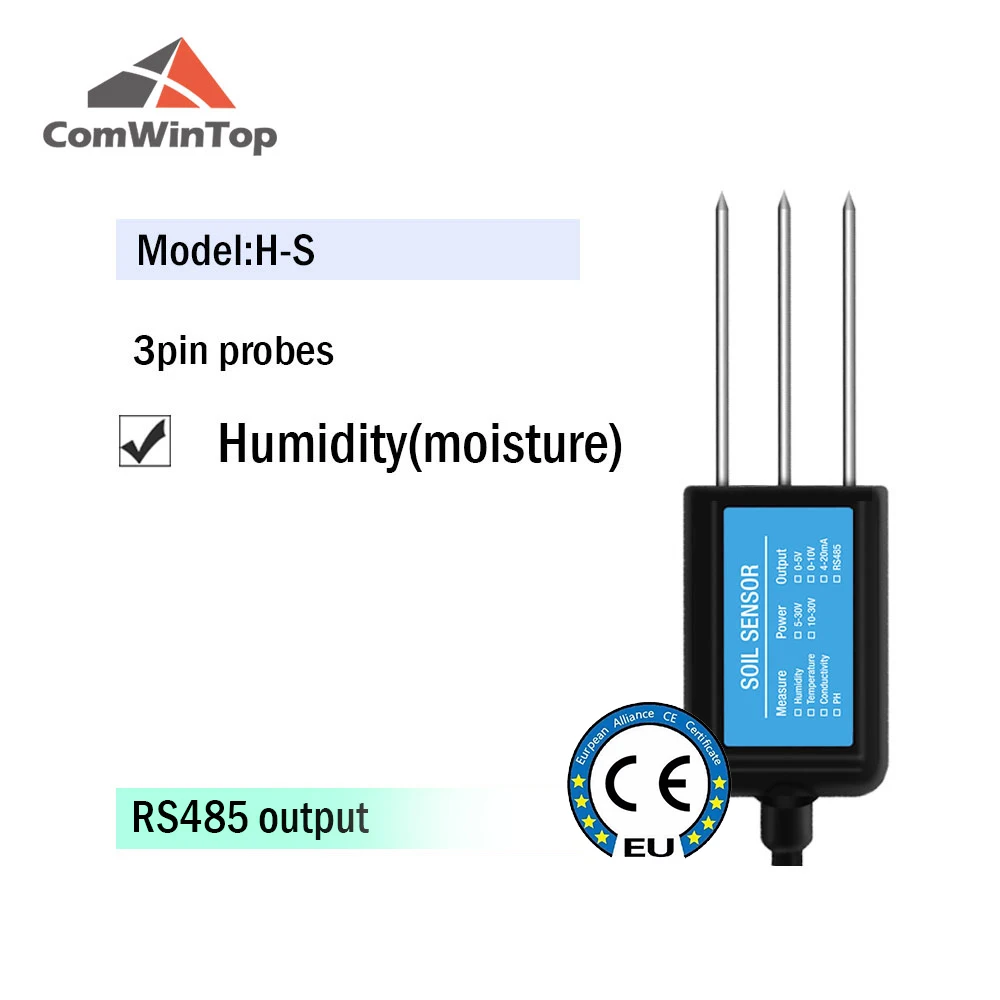 Bodenfeuchtigkeit Temperatur Luftfeuchtigkeit EC PH NPK Sensor mit Optionalem 4-20mA 0-5V RS485 Ausgang