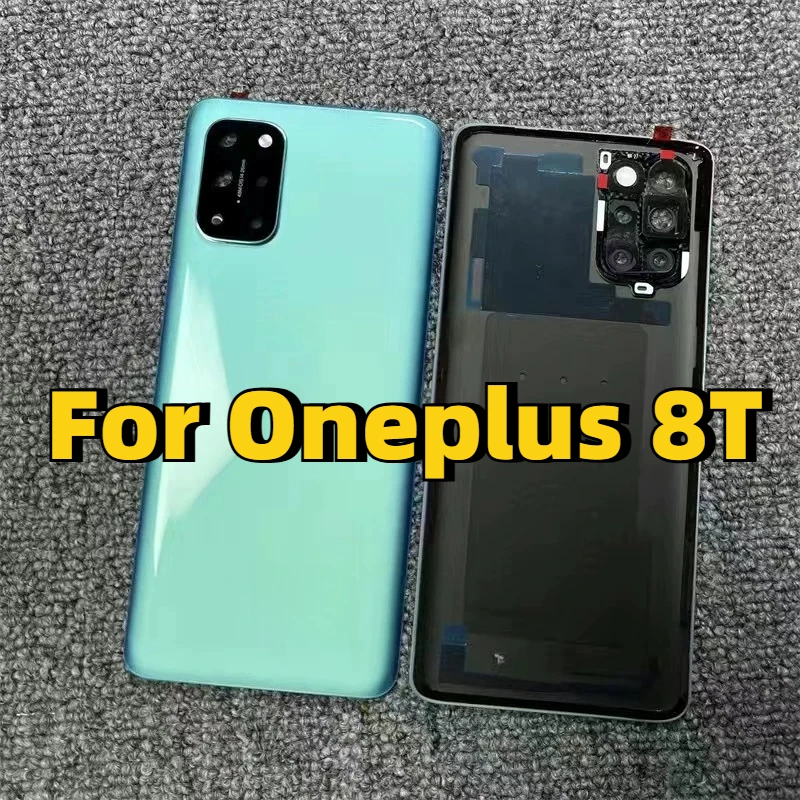 Battery Cover For OnePlus 8T KB2001 KB2000 KB2003 KB2005 Back Cover Rear Housing Replacement with Camera Frame Lens