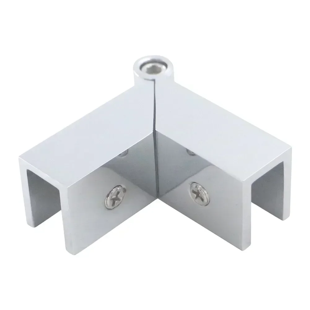 Glass Fixing Clip Corner Groove Clamp 90-180 Degree Connector Hinge Shower Door Glass Bracket For 8-12mm Glass Hardware