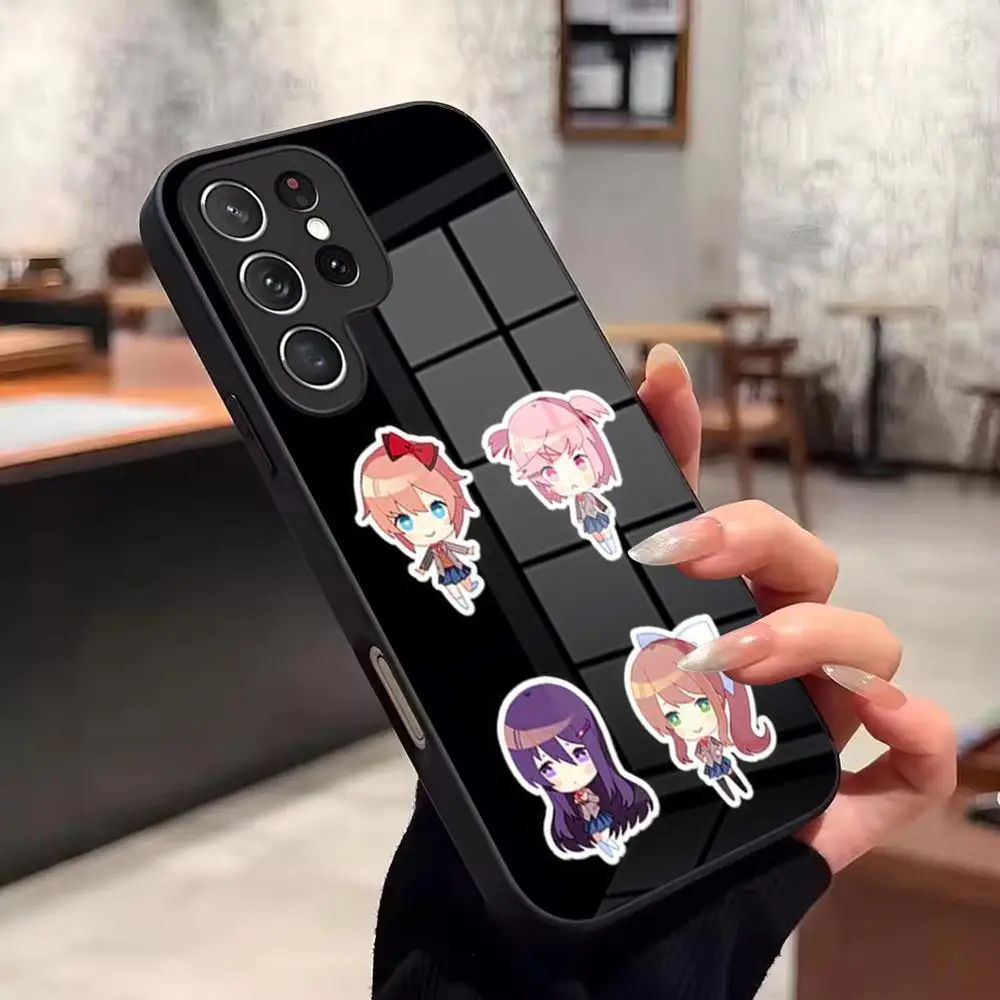 DDLC Doki Literature Phone Case For Samsung Galaxy S26 Ultra S25 FE S24 S23 S22 Plus S25 Edge S21 Glass phone case