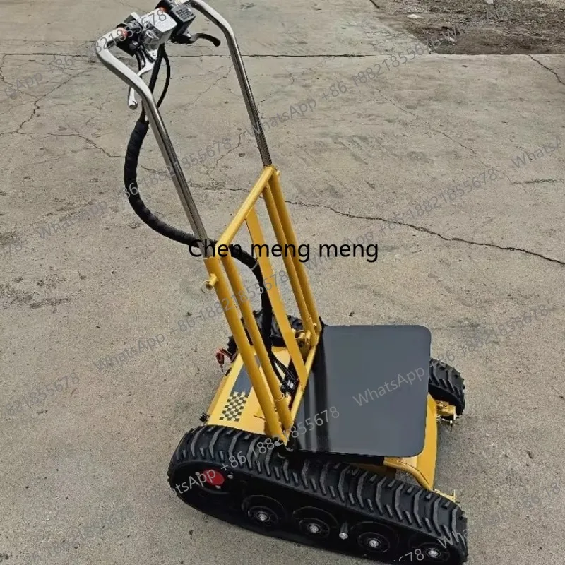 Electric stair climbe tracked type for moving and transporting goods up and down stairs foldable and capable of carrying cargo