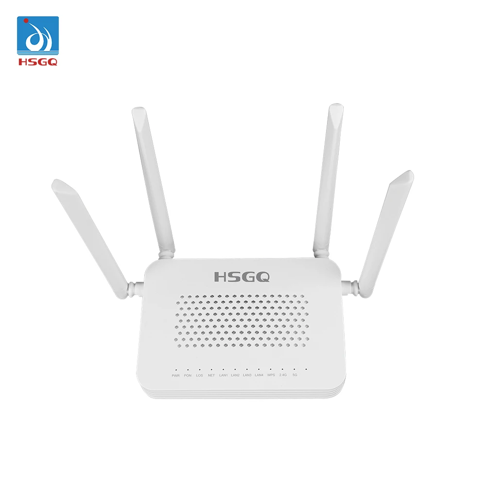 HSGQ-R520DW 1WAN+4GE+2 POT+2.4G/5.8G Wifi Router FACTORY outlet Best Price  for FTTH