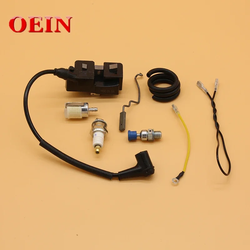 Ignition Coil Fuel Line Hose Filter Throttle Rod Set Fit For HUS 340 345 346 XP 350 351 353 E/EPA Gas Chainsaw Parts