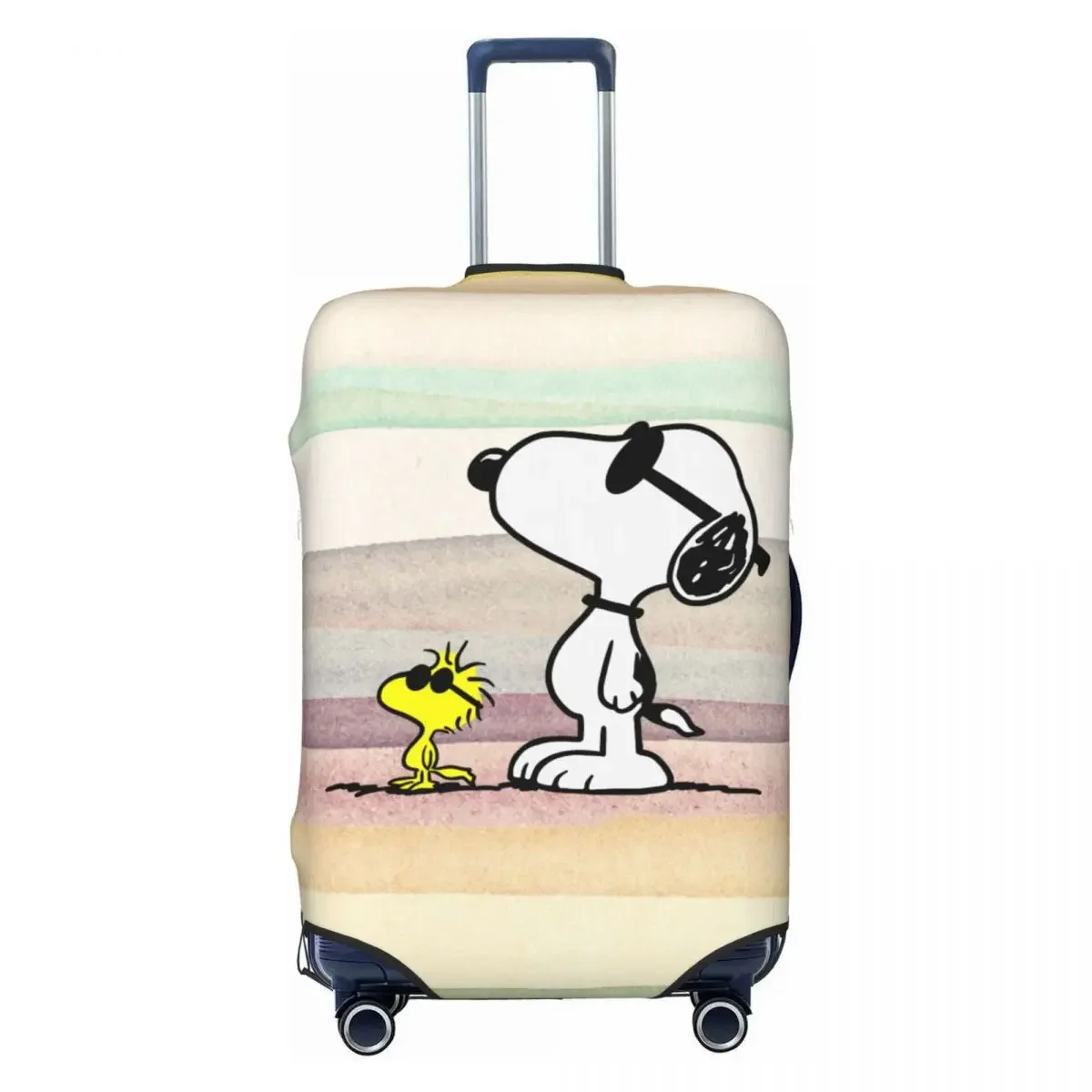 Cubierta de equipaje de Snoopy de dibujos animados personalizada, Protector a prueba de polvo, fundas de maleta de viaje, moda Linda