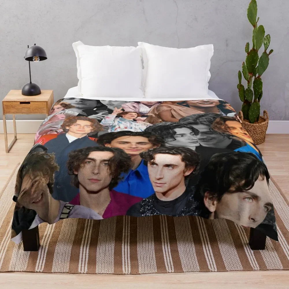 

Timothee Chalamet collage Throw Blanket Tourist decorative Soft Plaid Blankets