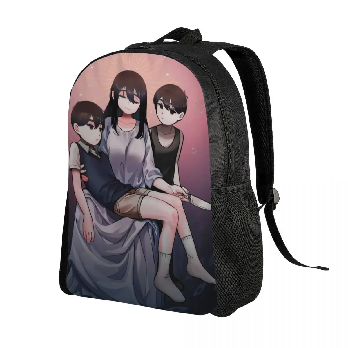 Horror Omori Video Gaming Backpack for Men Women Waterproof School College Bag Print Bookbag