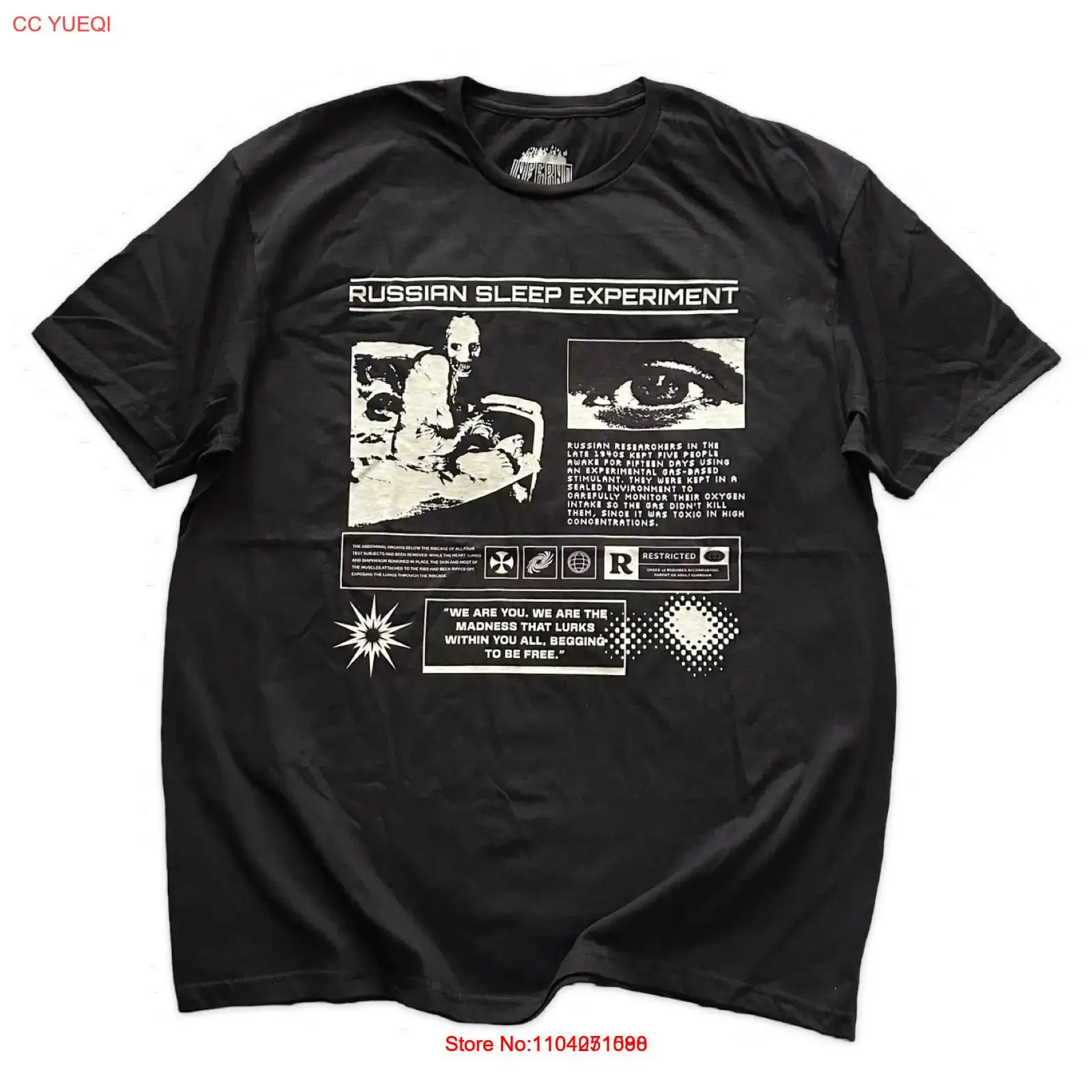 Russian Sleep Experiment Shirt, Halloween Shirt, Streetwear Tee, Mens Sz S-3XL