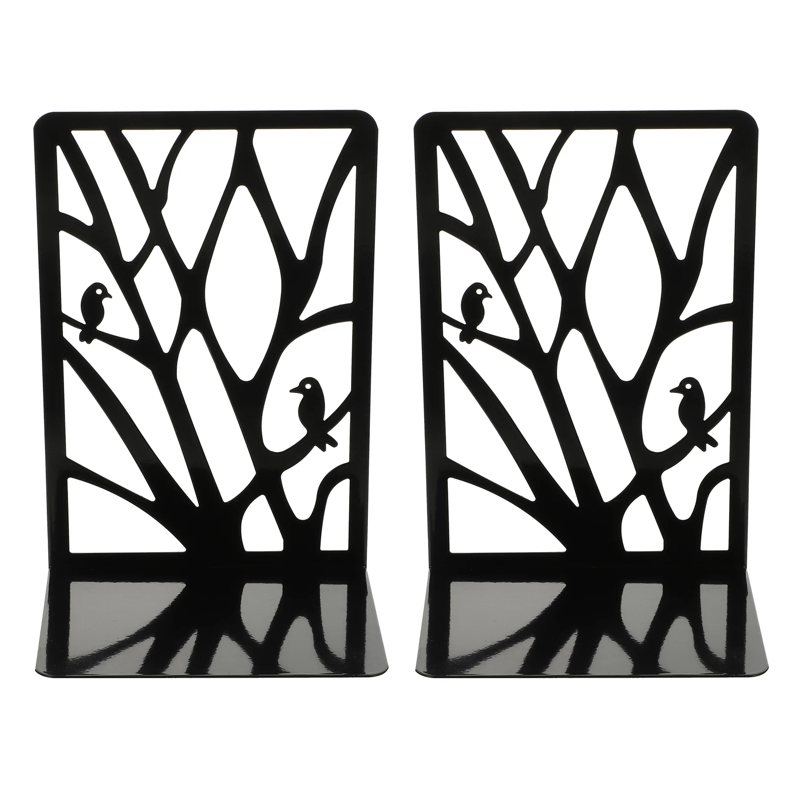 ferro book stands organizador hollow bookends estante do livro par 01