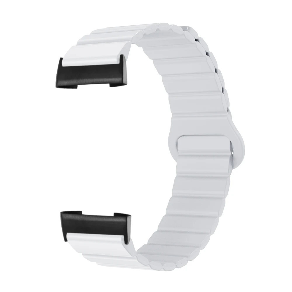 

Magnetic Watch Strap For Fitbit charge3 4 5 Durable Rubber Quick Release Replacement Frontier Smartwatch Band Unisex
