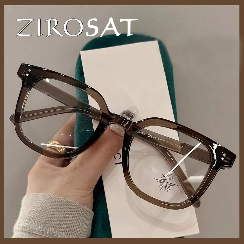 ZIROSAT M8019 New Non-magnetic tr90 Myopia Glasses Retro Square Optical Prescription Eyeglasses Frame For Men Or Women