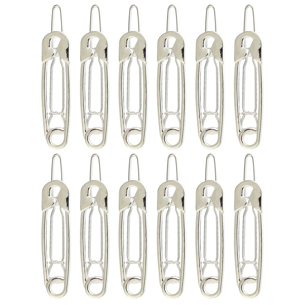 

12pcs Silver Alloy Electroplating Hair Clips Durable Non Deformable Versatile Hairstyles Long Use Reasonable Design Tight Hold