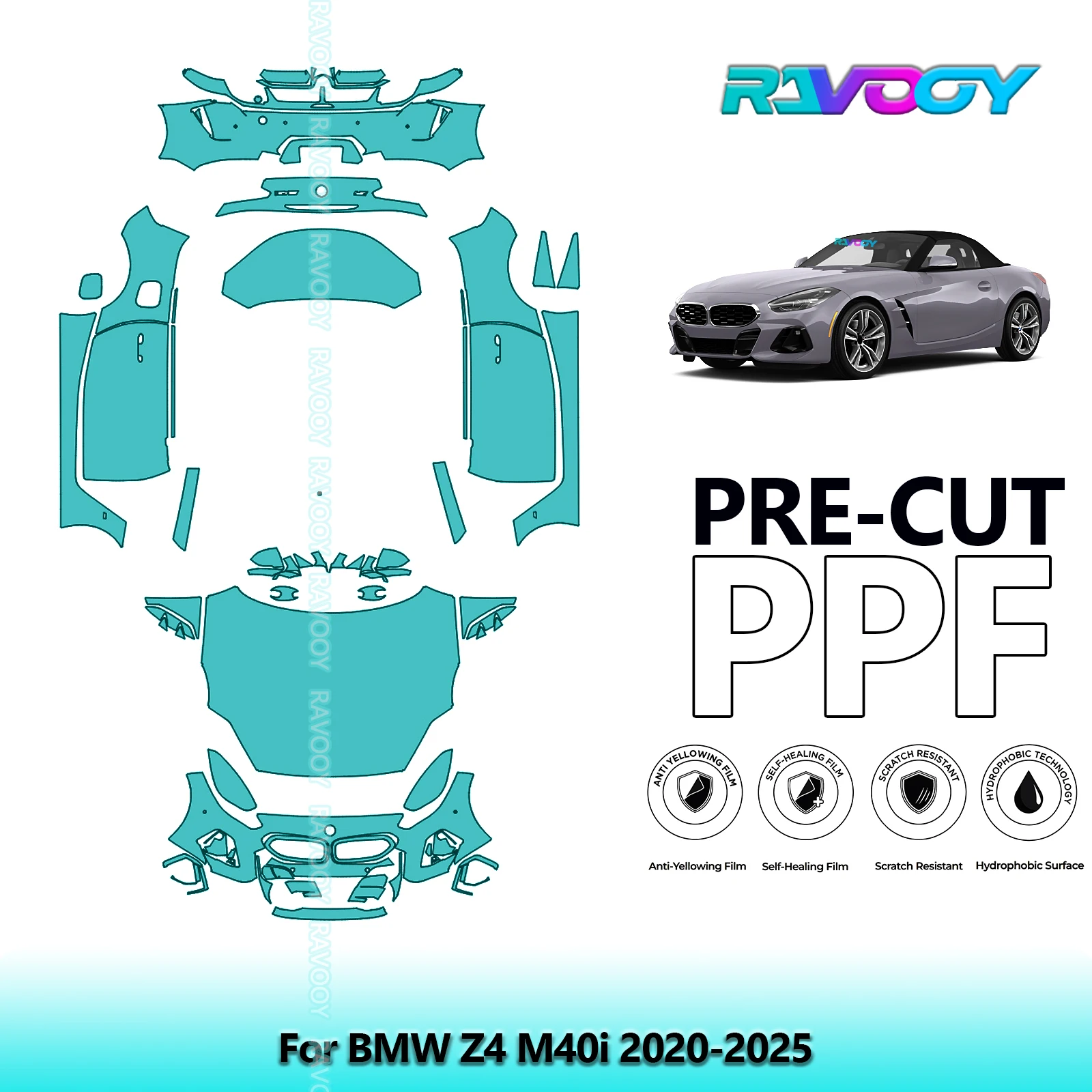 

Car Precut PPF Paint Protection Film Full Vehicle For BMW Z4 M40i 2020-2025